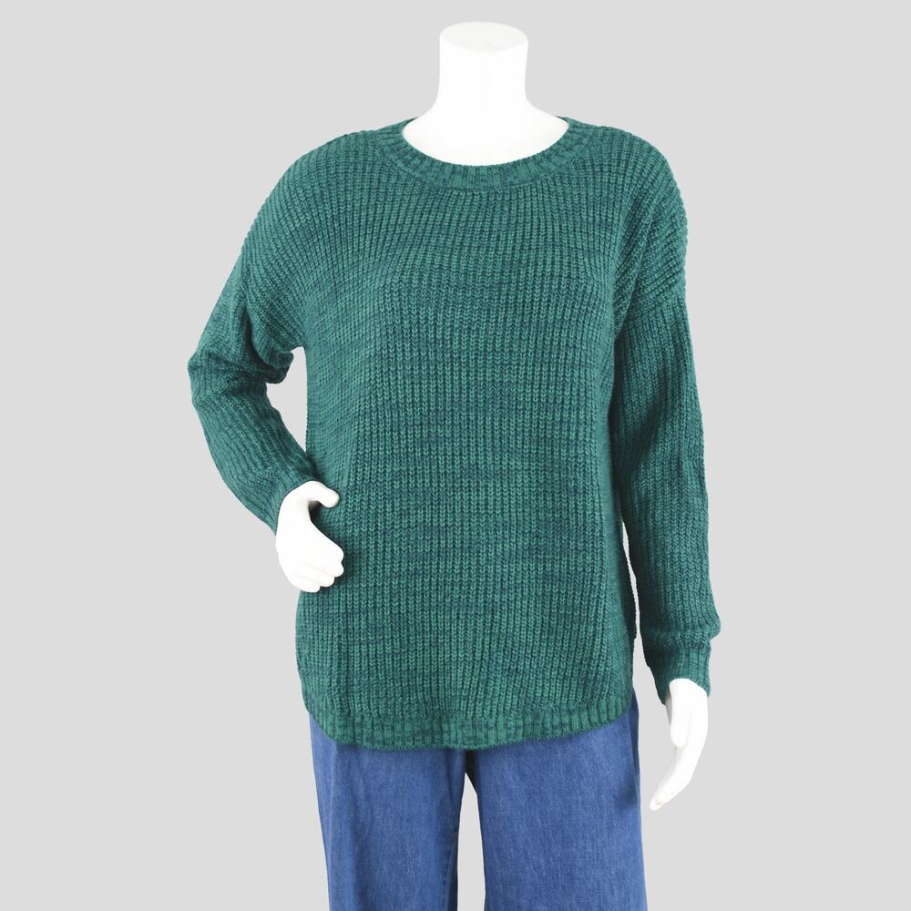 So Green Chunky Knit Grunge Sweater Juniors Extra Large